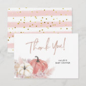 Bohemen Herfst in Love Pumpkin Bedankkaart (Voorkant / Achterkant)