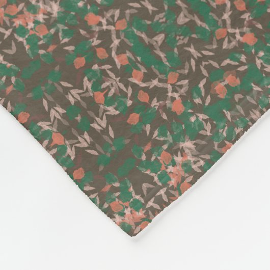 Bohemen Herfst Leaf Greenery Seamless Pattern Fleece Deken (Hoek)