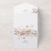 Bohemen Lijst van wilde bloemen in één keer All In One Uitnodiging (Buitenkant)