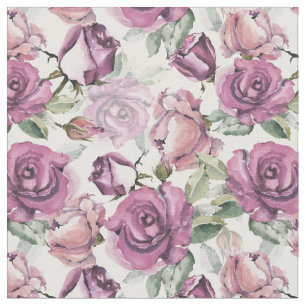 Bohemen roze roze rozen bloempatroon stof