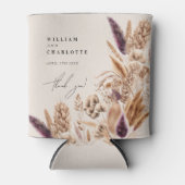 Bohemen Tropical Flowers Custom Weddenschap Favors Blikjeskoeler (Voorkant)