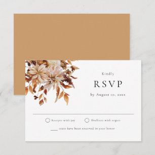 Bohemen Waterverf Herfst Floral RSVP Briefkaart