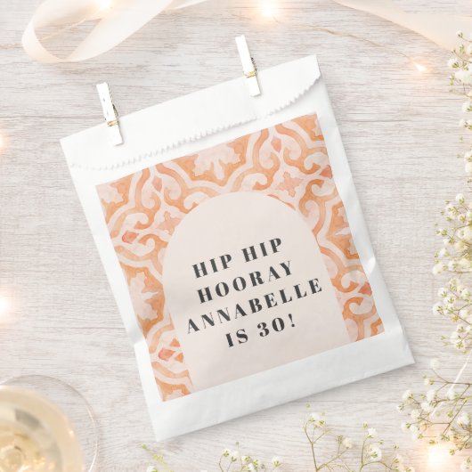 Bohemen waterverf pastel moroccan pap bedankzakje (Geknipt)