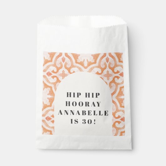 Bohemen waterverf pastel moroccan pap bedankzakje (Voorkant)