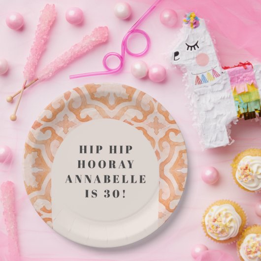 Bohemen waterverf pastel moroccan pap papieren bordje (Feest)