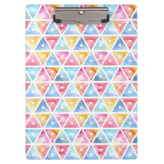Bohemen Waterverf Triangles Klembord (Voorkant)
