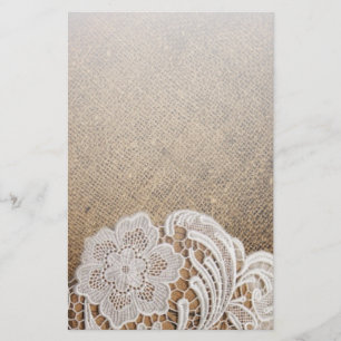 bohemen - western land - burlap en kant briefpapier