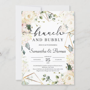 Bohemen witte rozen eucalyptus goudbrunch kaart