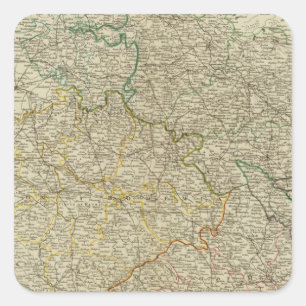 Bohemia, Silezië, Moravië, Lusatia Vierkante Sticker