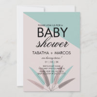 BOHEMIAANS blad tribal baby shower uitnodiging