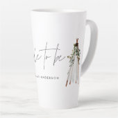 Bohemiaanse bruid om de botanische hedendaagse gri latte mok (Rechterhoek)