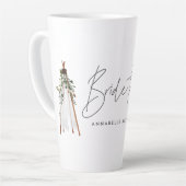 Bohemiaanse bruid om de botanische hedendaagse gri latte mok (Linkerhoek)