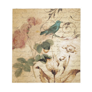 Bohemiaanse chic Paris Scripts vogel Frans botanis Notitieblok