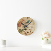 Bohemiaanse chic Paris Scripts vogel Frans botanis Ronde Klok (Huis)