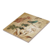 Bohemiaanse chic Paris Scripts vogel Frans botanis Tegeltje (Zijkant)