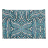 bohemiaanse girale zilvergrijze turkooizen blauw kussensloop (Achterkant-Rechts)