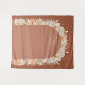 Bohemiaanse terracotta pampas, stijlvolle bruiloft wandkleed (Voorkant (horizontaal))