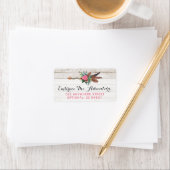 Bohemiaanse ventiel Arrow en Roos op Rustic White  Etiket (Insitu)