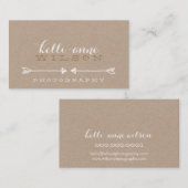 BOHEMIAM PIJL schattig rustiek hippie wit kraft Visitekaartje (Voorkant / Achterkant)