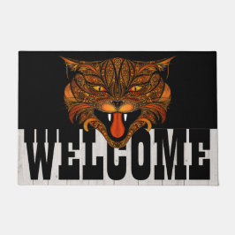 Bohemian All Season WILD Cat Welkom Door Mat
