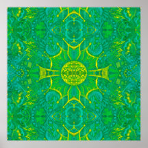 Bohemian Arabesque Mandala Green
