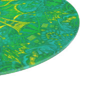 Bohemian Arabesque Pattern Green Snijplank (Hoek)