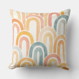 Bohemian arch fish scale painted pattern kussen