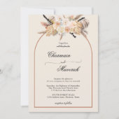 Bohemian Arch Terracotta Bruiloft Kaart (Voorkant)