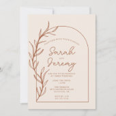 Bohemian Arched Terracotta Wedding | Uitnodiging (Voorkant)