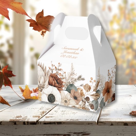 Bohemian Autumn Dried Flowers Bedankdoosjes