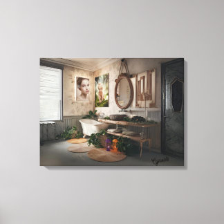 Bohemian Bath Bliss - Fairy en vrouwelijke elegant Canvas Afdruk