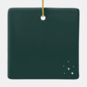 Bohemian Beach Palm Tree Photo Ornement en céramiq (Dos)