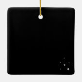 Bohemian Beach Palm Tree Photo Ornement en céramiq (Dos)