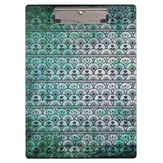 Bohemian Beauty Aqua Pattern-klembord Klembord (Voorkant)