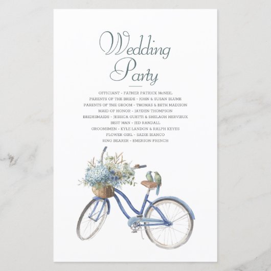 Bohemian Bicycle Waterverf Wedding (Achterkant)