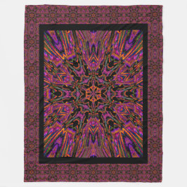 Bohemian Black Daylily Patroon Gezellig Fleece Deken
