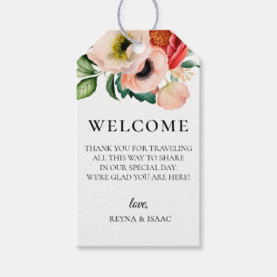 Bohemian Bloemen Bruiloft Welkomsttas Cadeaulabel