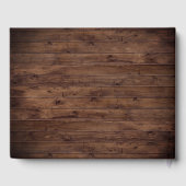 Bohemian Bloemen Terracotta Bruiloft Rustiek Hout Gastenboek (Achterkant)