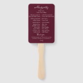 Bohemian Bloemen Trouwprogramma Hand Fans Handwaaier (Achterkant)