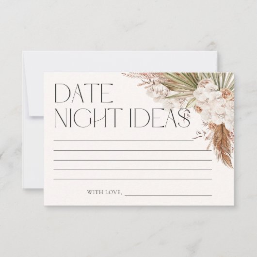 Bohemian Bloemen & Veren Datum Nachtideeën Kaart (Voorkant)