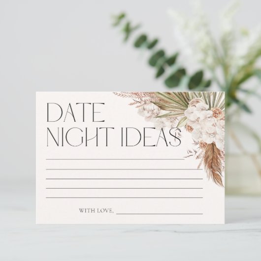 Bohemian Bloemen & Veren Datum Nachtideeën Kaart (Staand voorkant)