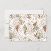 Bohemian Bloemen & Veren Datum Nachtideeën Kaart (Achterkant)