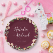 Bohemian Blooms Floral Lijst Papier Bord (Feest)