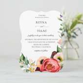 Bohemian Blooms Lijst bruiloft uitnodiging (Staand voorkant)