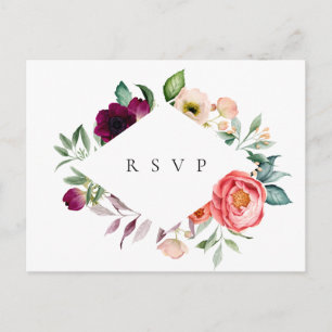 Bohemian Blooms Lijst Wedding RSVP Song Request Uitnodiging Briefkaart