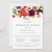 Bohemian Blooms Rehearsal Dinner Aankondiging (Voorkant)