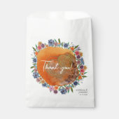 Bohemian Blue Boho Whimsical Wildflower Bruiloft Bedankzakje (Voorkant)