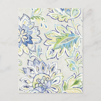 Bohemian Blue Flower Briefkaart