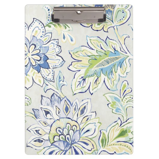 Bohemian Blue Flower Klembord (Voorkant)