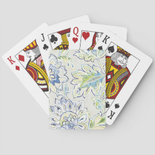 Bohemian Blue Flower Pokerkaarten